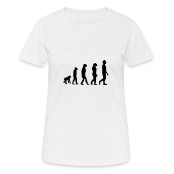 Evolution des Menschen - Frauen T-Shirt atmungsaktiv - Weiß - Vorne - AI Model Female 172 dark (172cm)