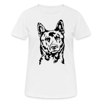 Kai Ken Portrait Chiens Chien Wilsigns - T-shirt respirant Femme - blanc - Devant - AI Model Female 172 dark (172cm)