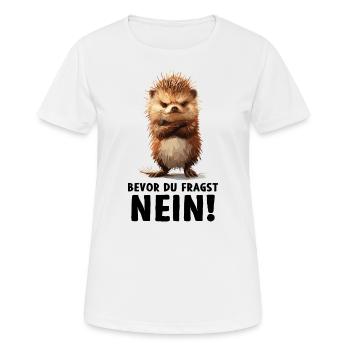 Hérisson Animal Forêt Nature Avant de demander Non - T-shirt respirant Femme - blanc - Devant - AI Model Female 172 dark (172cm)
