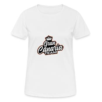 Gran Canaria Team - Frauen T-Shirt atmungsaktiv - Weiß - Vorne - AI Model Female 172 dark (172cm)