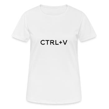 crtl + v - Women's Breathable T-Shirt - white - Front - AI Model Female 172 dark (172cm)