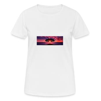 Sonnenuntergang - Frauen T-Shirt atmungsaktiv - Weiß - Vorne - AI Model Female 172 dark (172cm)