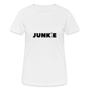 Sport Gym Junkie Idée cadeau - T-shirt respirant Femme - blanc - Devant - AI Model Female 172 dark (172cm)