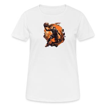 Basket Spieler - Frauen T-Shirt atmungsaktiv - Weiß - Vorne - AI Model Female 172 dark (172cm)