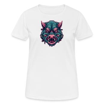 Schwein - Frauen T-Shirt atmungsaktiv - Weiß - Vorne - AI Model Female 172 dark (172cm)