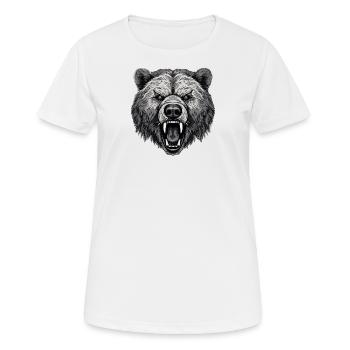 Bär - Frauen T-Shirt atmungsaktiv - Weiß - Vorne - AI Model Female 172 dark (172cm)
