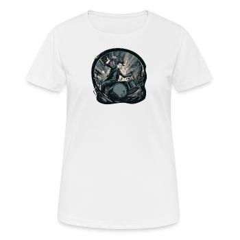 Drums crazy - Frauen T-Shirt atmungsaktiv - Weiß - Vorne - AI Model Female 172 dark (172cm)