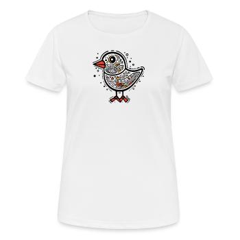 Vogel - Frauen T-Shirt atmungsaktiv - Weiß - Vorne - AI Model Female 172 dark (172cm)