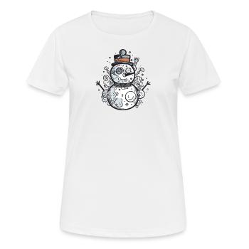 Schneemann - Frauen T-Shirt atmungsaktiv - Weiß - Vorne - AI Model Female 172 dark (172cm)