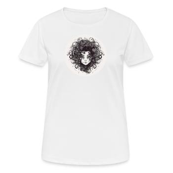 Frau wilde Frisur - Frauen T-Shirt atmungsaktiv - Weiß - Vorne - AI Model Female 172 dark (172cm)