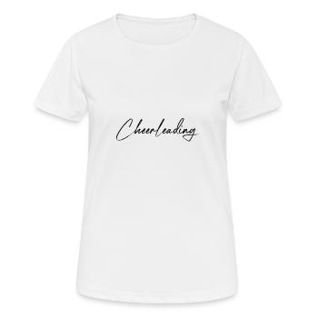Cheerleading Schriftzug - Frauen T-Shirt atmungsaktiv - Weiß - Vorne - AI Model Female 172 dark (172cm)