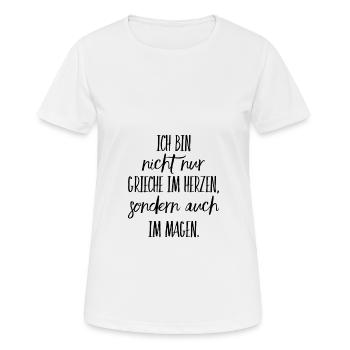 Funny Greek Saying Greece Gift - Women's Breathable T-Shirt - white - Front - AI Model Female 172 dark (172cm)