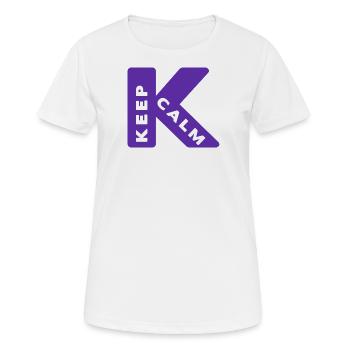 Keep calm - Women's Breathable T-Shirt - white - Front - AI Model Female 172 dark (172cm)