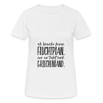 Funny Greek Saying Greece Gift - Women's Breathable T-Shirt - white - Front - AI Model Female 172 dark (172cm)