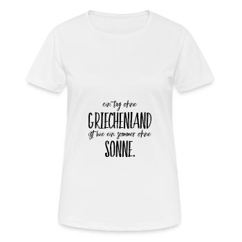 Funny Greek Saying Greece Gift - Women's Breathable T-Shirt - white - Front - AI Model Female 172 dark (172cm)