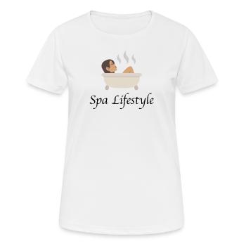 spa lifestyle - Frauen T-Shirt atmungsaktiv - Weiß - Vorne - AI Model Female 172 dark (172cm)