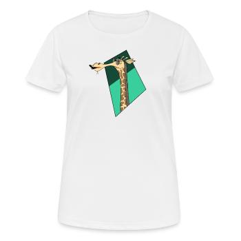 Girafe cool avec des lunettes de soleil - T-shirt respirant Femme - blanc - Devant - AI Model Female 172 dark (172cm)