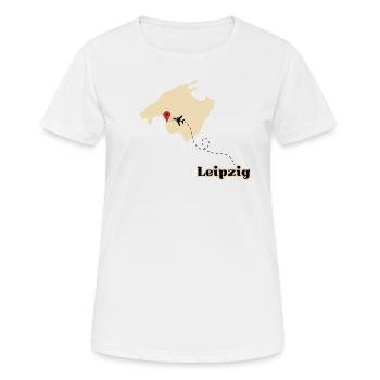 Malle Flieger von Leipzig - Frauen T-Shirt atmungsaktiv - Weiß - Vorne - AI Model Female 172 dark (172cm)