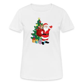 Santa Claus - Women's Breathable T-Shirt - white - Front - AI Model Female 172 dark (172cm)