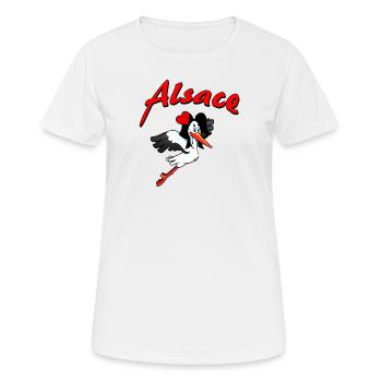 Elsass Sankt Valentin - Frauen T-Shirt atmungsaktiv - Weiß - Vorne - AI Model Female 172 dark (172cm)