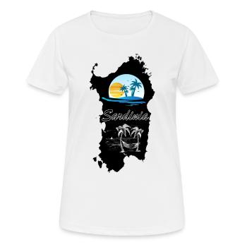 Sardaigne Insel Italien Sardaigne Italie - T-shirt respirant Femme - blanc - Devant - AI Model Female 172 dark (172cm)