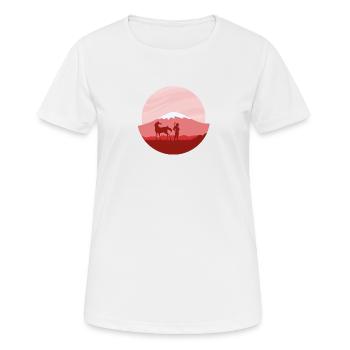 Dessin animé chine - T-shirt respirant Femme - blanc - Devant - AI Model Female 172 dark (172cm)