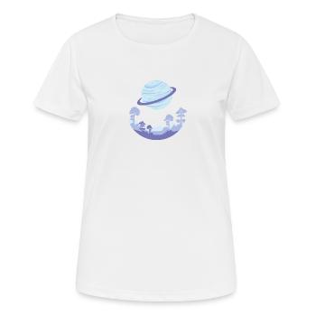 Galaxy Planet - Women's Breathable T-Shirt - white - Front - AI Model Female 172 dark (172cm)