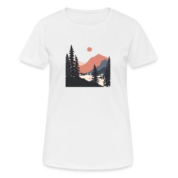 La géométrie du lever du soleil - T-shirt respirant Femme - blanc - Devant - AI Model Female 172 dark (172cm)