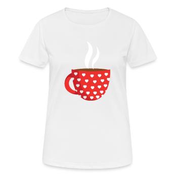 Heiße Schokolade - Frauen T-Shirt atmungsaktiv - Weiß - Vorne - AI Model Female 172 dark (172cm)