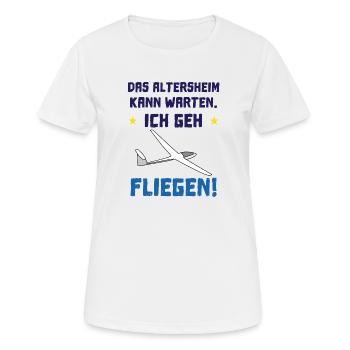 das altersheim kann warten - Frauen T-Shirt atmungsaktiv - Weiß - Vorne - AI Model Female 172 dark (172cm)