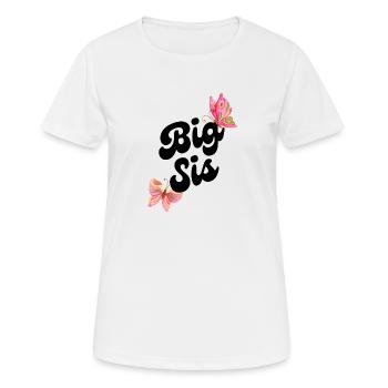 Big Sis - parfait pour la grande soeur - T-shirt respirant Femme - blanc - Devant - AI Model Female 172 dark (172cm)