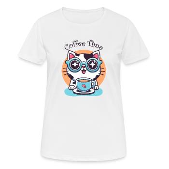 Coffee Time - T-shirt respirant Femme - blanc - Devant - AI Model Female 172 dark (172cm)