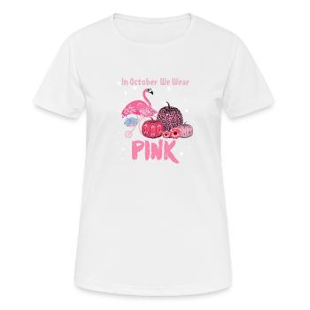 In October We Wear Pink - Women's Breathable T-Shirt - white - Front - AI Model Female 172 dark (172cm)