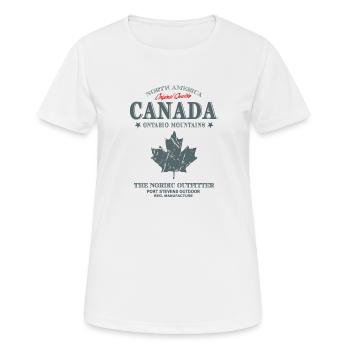 Canada -Maple Leaf - Frauen T-Shirt atmungsaktiv - Weiß - Vorne - AI Model Female 172 dark (172cm)