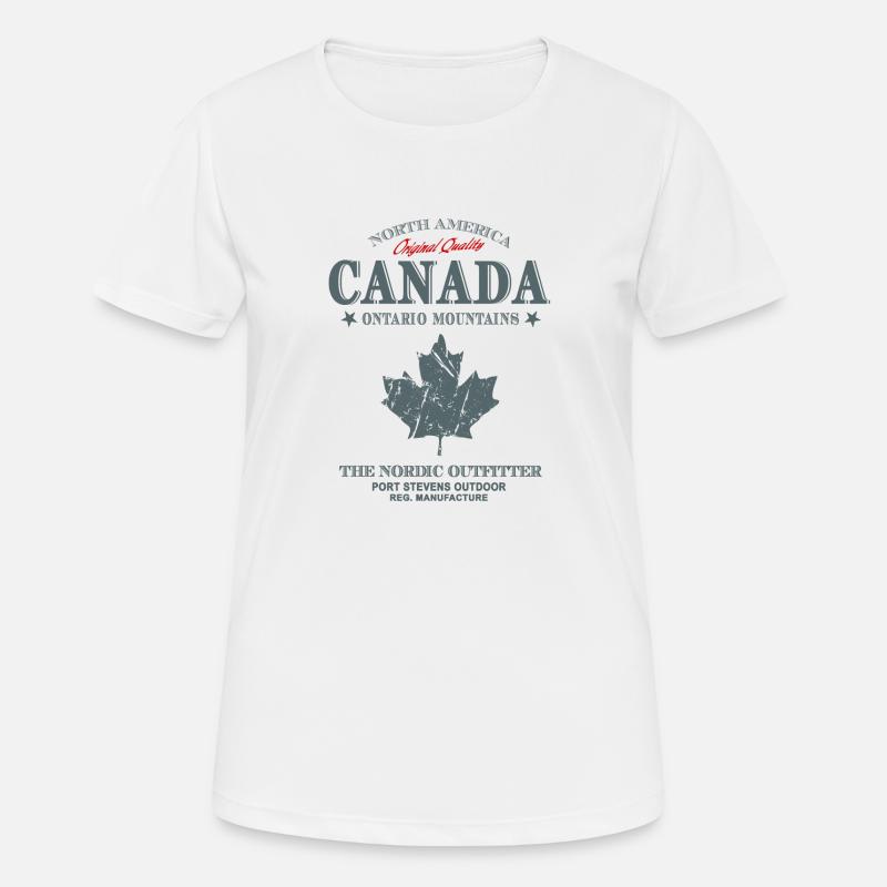 Canada -Maple Leaf - Frauen T-Shirt atmungsaktiv - Weiß