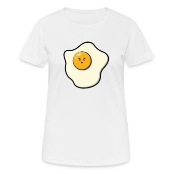 Oeuf au plat mignon - T-shirt respirant Femme - blanc - Devant - AI Model Female 172 dark (172cm)