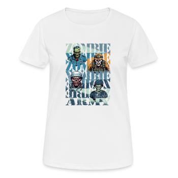 Armée de zombies - T-shirt respirant Femme - blanc - Devant - AI Model Female 172 dark (172cm)