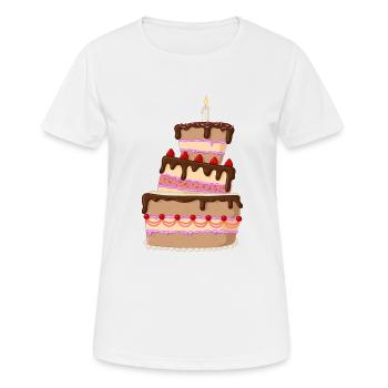 Leckere Comic Torte - Frauen T-Shirt atmungsaktiv - Weiß - Vorne - AI Model Female 172 dark (172cm)