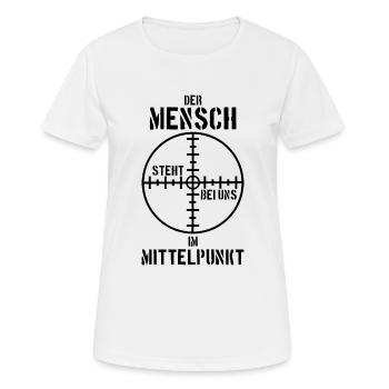 GAMER BUNDESWEHR SOLDAT BUND MITTELPUNKT - Frauen T-Shirt atmungsaktiv - Weiß - Vorne - AI Model Female 172 dark (172cm)