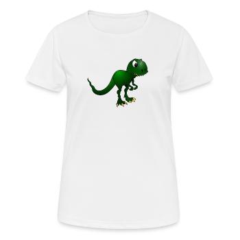 dino - Frauen T-Shirt atmungsaktiv - Weiß - Vorne - AI Model Female 172 dark (172cm)