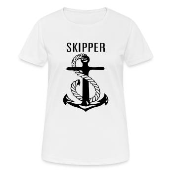 Skipper captain captain - Women's Breathable T-Shirt - white - Front - AI Model Female 172 dark (172cm)