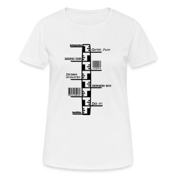 Pegel für ein Entscheidungen - Frauen T-Shirt atmungsaktiv - Weiß - Vorne - AI Model Female 172 dark (172cm)