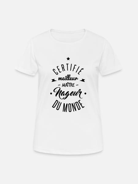 meilleur maitre nageur - T-shirt respirant Femme - blanc