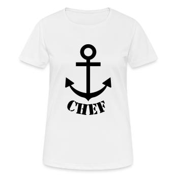 chef - Frauen T-Shirt atmungsaktiv - Weiß - Vorne - AI Model Female 172 dark (172cm)