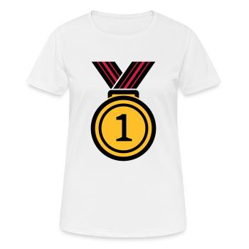 Siegermedallie - Women's Breathable T-Shirt - white - Front - AI Model Female 172 dark (172cm)