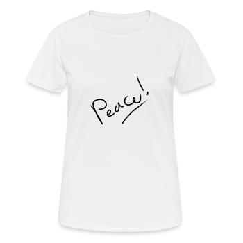 Peace - Frauen T-Shirt atmungsaktiv - Weiß - Vorne - AI Model Female 172 dark (172cm)