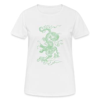 Green Chinese dragon - Women's Breathable T-Shirt - white - Front - AI Model Female 172 dark (172cm)