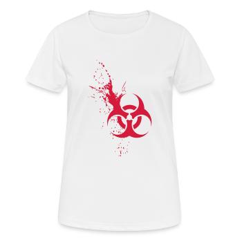 Bio Hazard Blood - Frauen T-Shirt atmungsaktiv - Weiß - Vorne - AI Model Female 172 dark (172cm)
