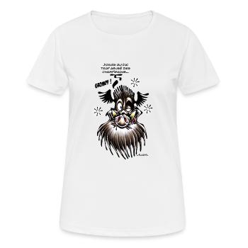 Sanglier Et Champignons - T-shirt respirant Femme - blanc - Devant - AI Model Female 172 dark (172cm)