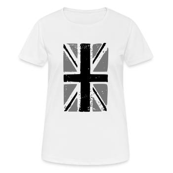 union jack - Frauen T-Shirt atmungsaktiv - Weiß - Vorne - AI Model Female 172 dark (172cm)